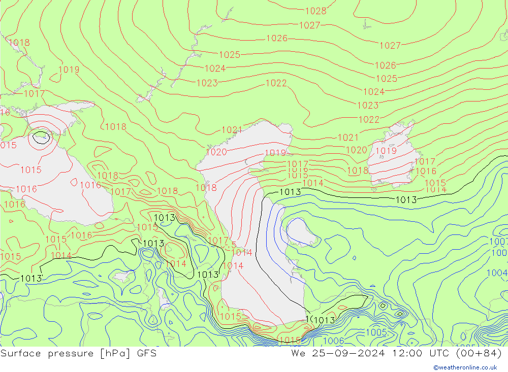 GFS: ср 25.09.2024 12 UTC