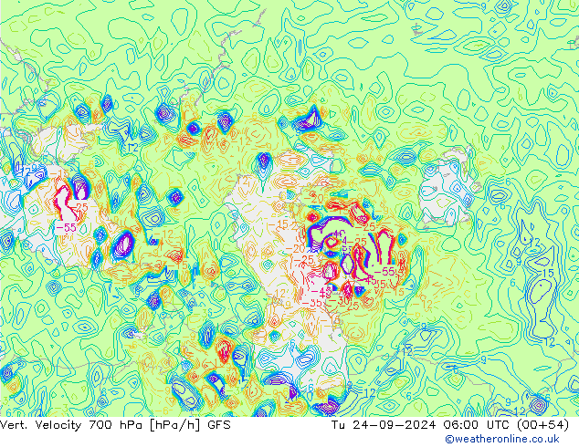 Vert. Velocity 700 hPa GFS mar 24.09.2024 06 UTC