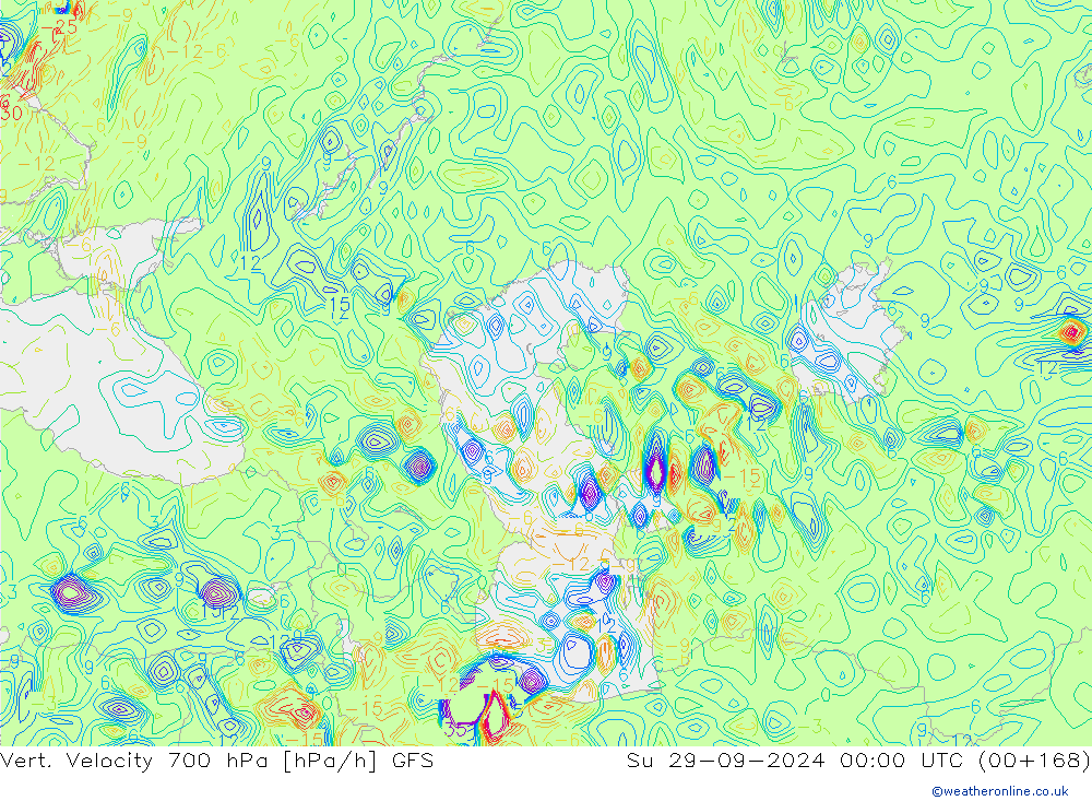 Vert. Velocity 700 hPa GFS Su 29.09.2024 00 UTC