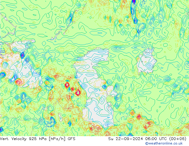 Vert. Velocity 925 hPa GFS Dom 22.09.2024 06 UTC