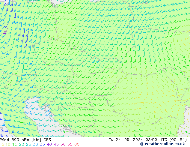 Wind 500 hPa GFS Di 24.09.2024 03 UTC