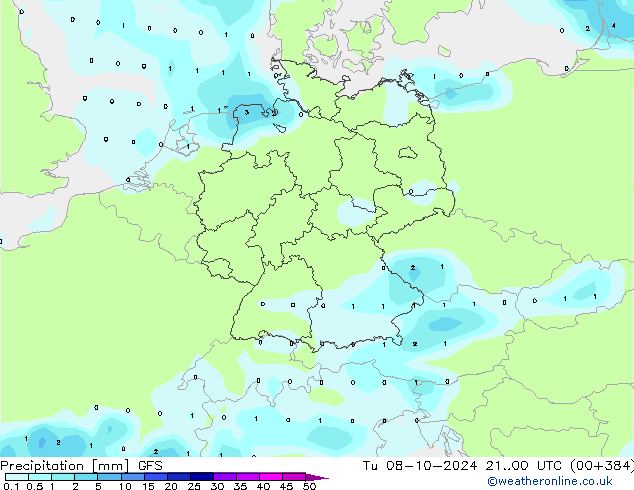 Precipitación GFS mar 08.10.2024 00 UTC