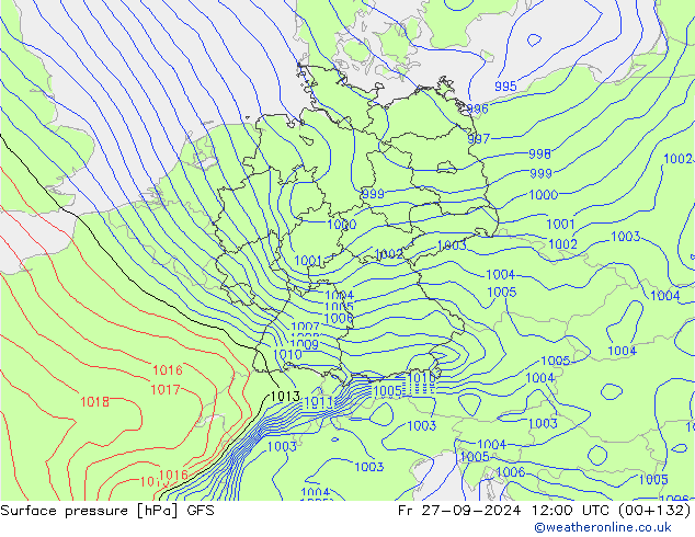 GFS: Sex 27.09.2024 12 UTC