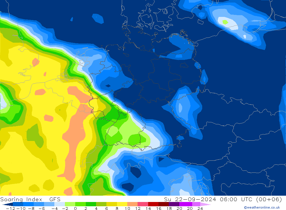 Soaring Index GFS Su 22.09.2024 06 UTC