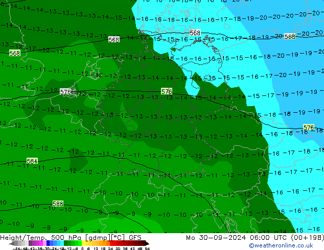 Height/Temp. 500 hPa GFS Setembro 2024