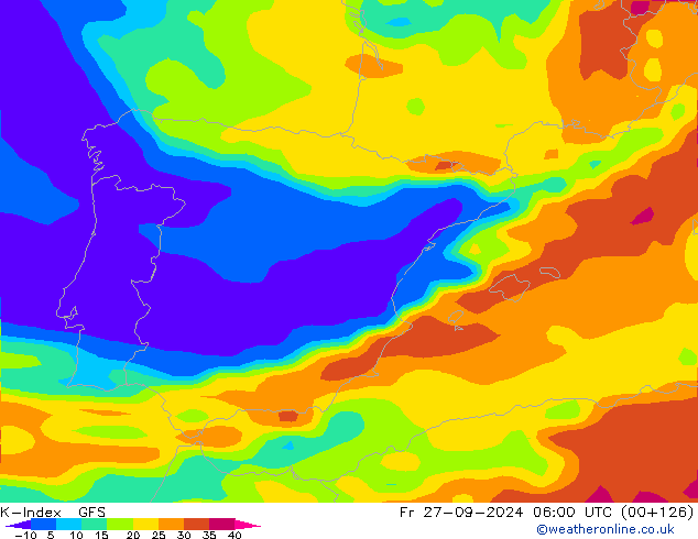 K-Index GFS Pá 27.09.2024 06 UTC