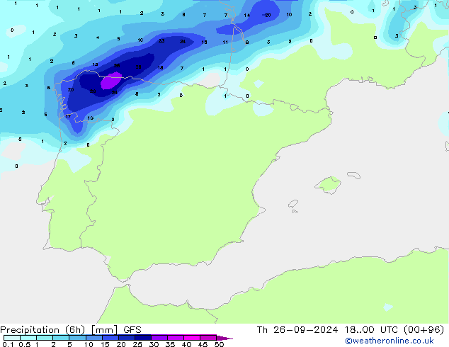 Z500/Rain (+SLP)/Z850 GFS Qui 26.09.2024 00 UTC