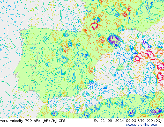 Vert. Velocity 700 hPa GFS Su 22.09.2024 00 UTC