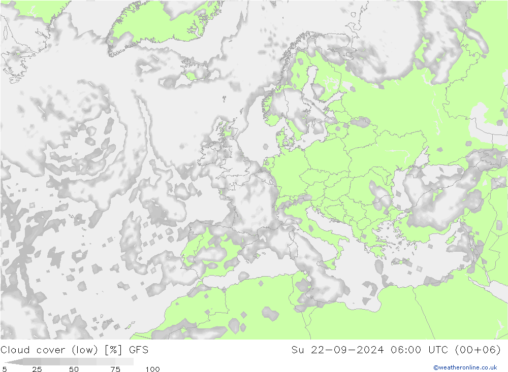 nízká oblaka GFS Ne 22.09.2024 06 UTC