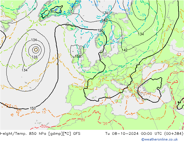 GFS: 星期二 08.10.2024 00 UTC