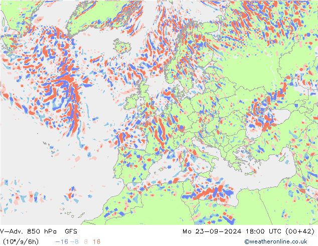 V-Adv. 850 hPa GFS Mo 23.09.2024 18 UTC