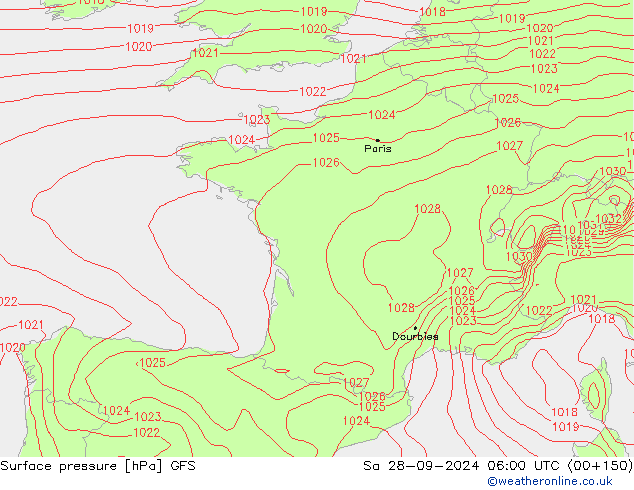 GFS: za 28.09.2024 06 UTC