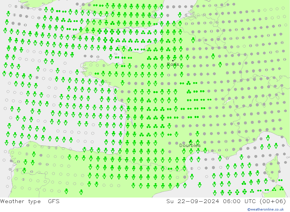 Modellwetter GFS So 22.09.2024 06 UTC