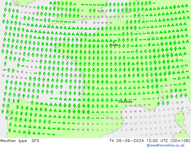 Weather type GFS Th 26.09.2024 12 UTC