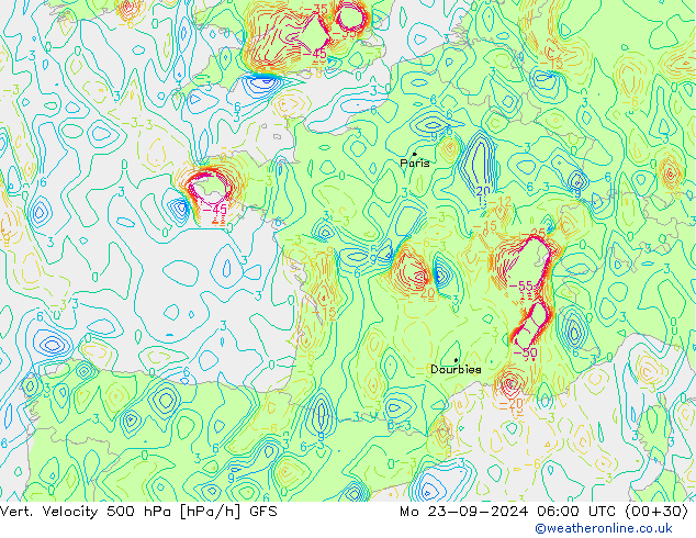 Vert. Velocity 500 hPa GFS Mo 23.09.2024 06 UTC