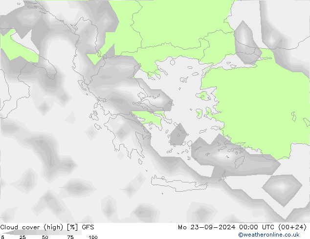 nuvens (high) GFS Seg 23.09.2024 00 UTC