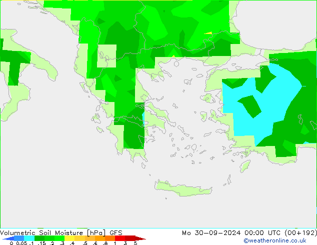 Volumetric Soil Moisture GFS Seg 30.09.2024 00 UTC