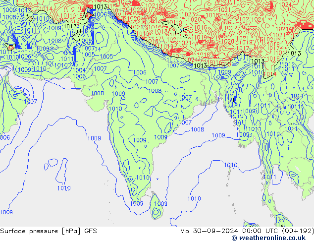 GFS: Seg 30.09.2024 00 UTC