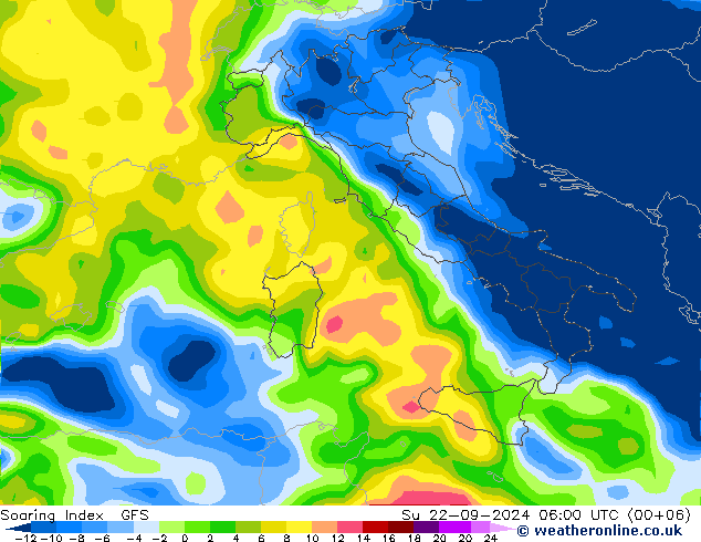 Soaring Index GFS Ne 22.09.2024 06 UTC