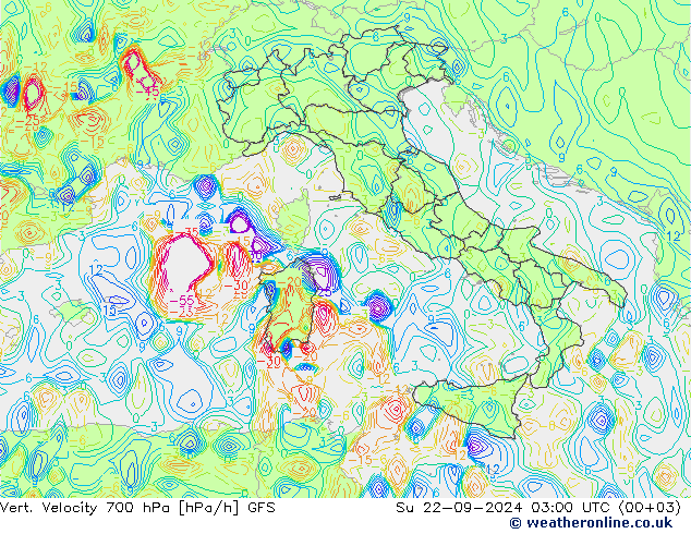 Vert. Velocity 700 hPa GFS Su 22.09.2024 03 UTC