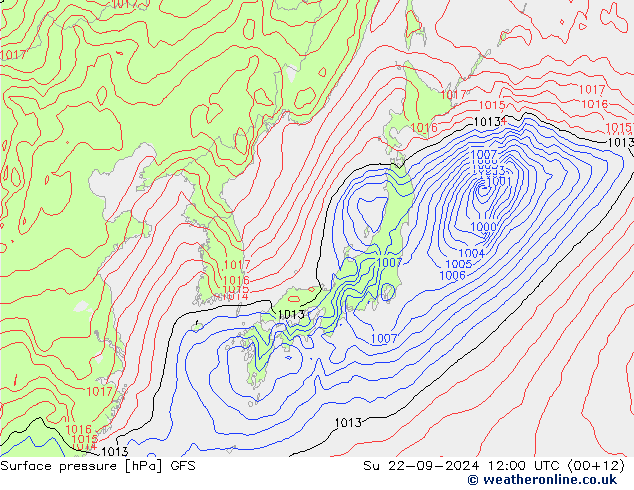 GFS: Ne 22.09.2024 12 UTC