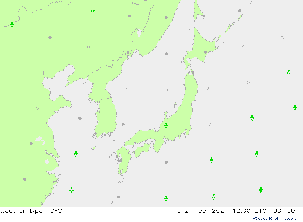 вид осадков GFS вт 24.09.2024 12 UTC