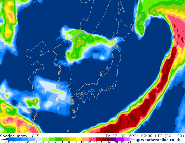 Soaring Index GFS Fr 27.09.2024 00 UTC