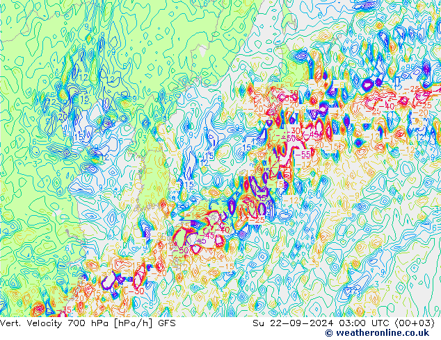 Vert. Velocity 700 hPa GFS Dom 22.09.2024 03 UTC