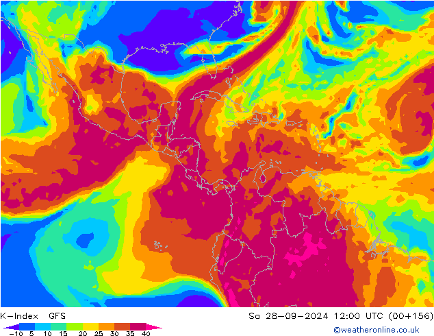 K-Index GFS Sa 28.09.2024 12 UTC