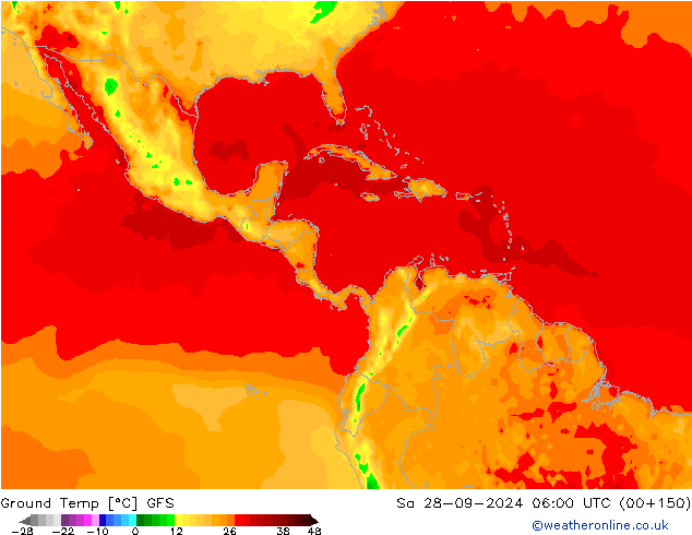 Bodentemperatur GFS Sa 28.09.2024 06 UTC