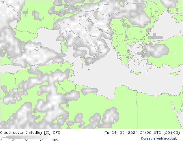 Bulutlar (orta) GFS Sa 24.09.2024 21 UTC