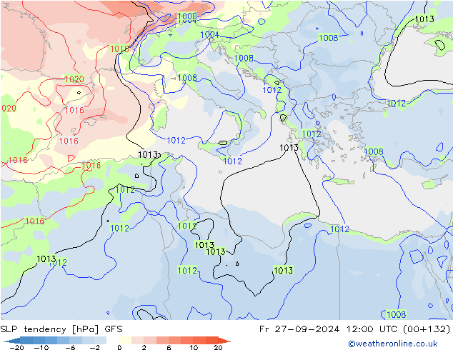 Y. Basıncı eğilimi GFS Cu 27.09.2024 12 UTC