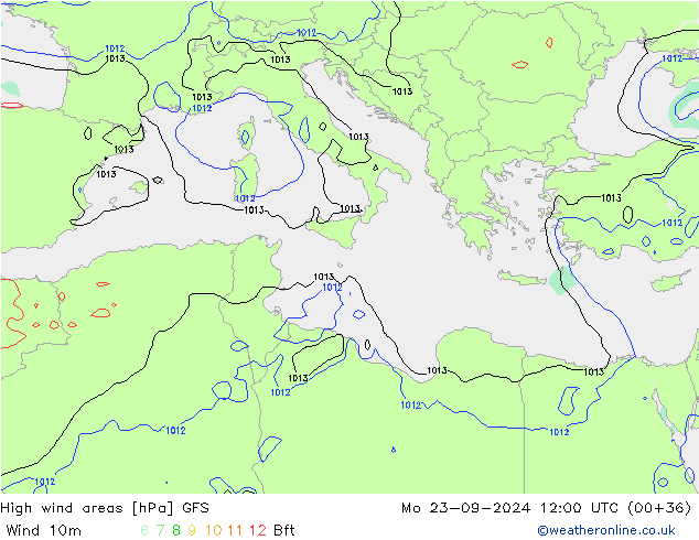 Sturmfelder GFS Mo 23.09.2024 12 UTC