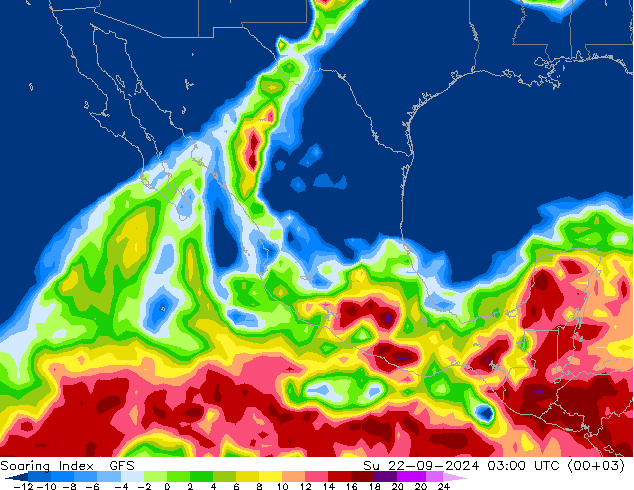 Soaring Index GFS Вс 22.09.2024 03 UTC