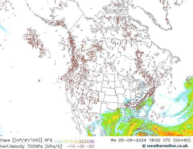 Cape GFS St 25.09.2024 18 UTC