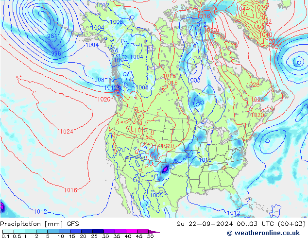 Precipitation GFS Su 22.09.2024 03 UTC