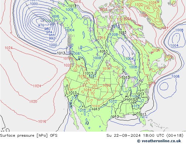 Bodendruck GFS So 22.09.2024 18 UTC