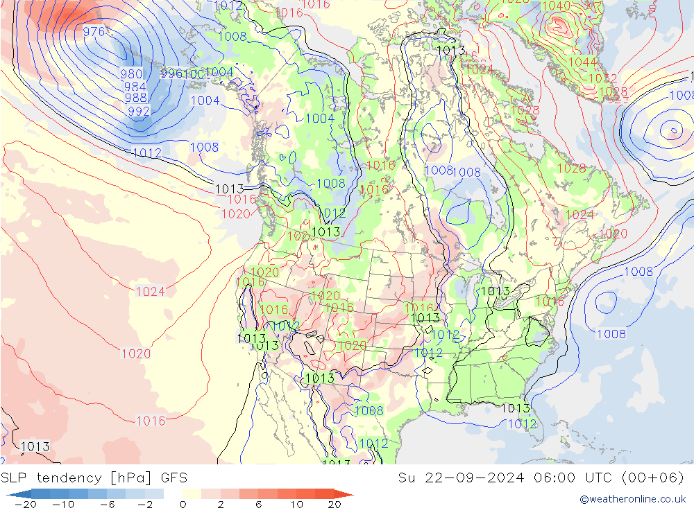 Y. Basıncı eğilimi GFS Paz 22.09.2024 06 UTC