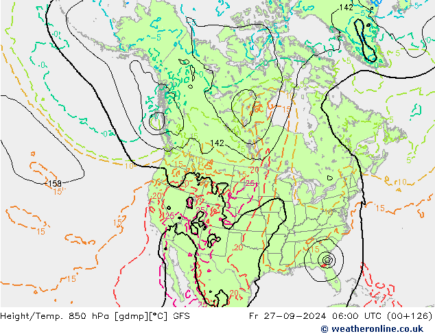 Z500/Regen(+SLP)/Z850 GFS vr 27.09.2024 06 UTC