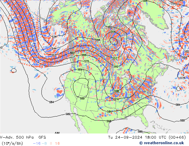 V-Adv. 500 hPa GFS mar 24.09.2024 18 UTC