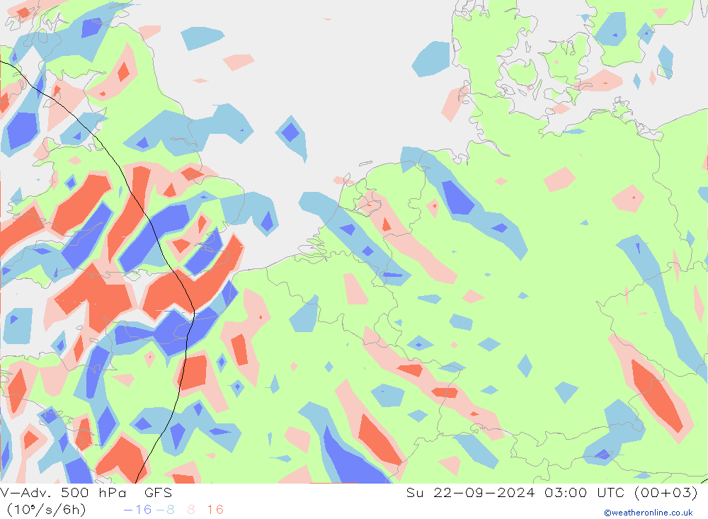 V-Adv. 500 hPa GFS Dom 22.09.2024 03 UTC