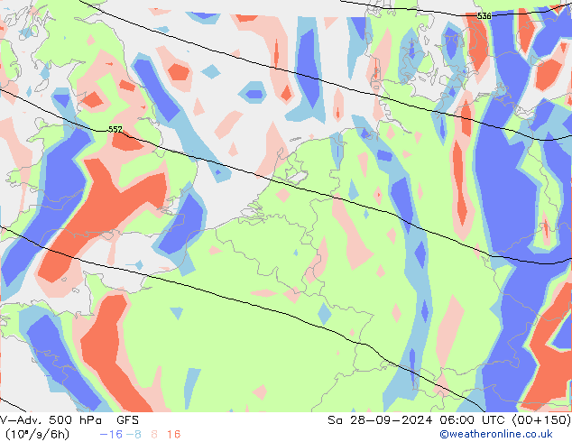 V-Adv. 500 hPa GFS So 28.09.2024 06 UTC