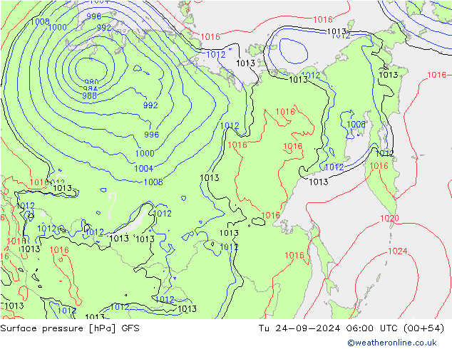 GFS: Tu 24.09.2024 06 UTC