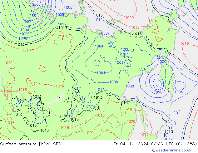 GFS: ven 04.10.2024 00 UTC