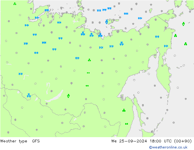 Weather type GFS We 25.09.2024 18 UTC