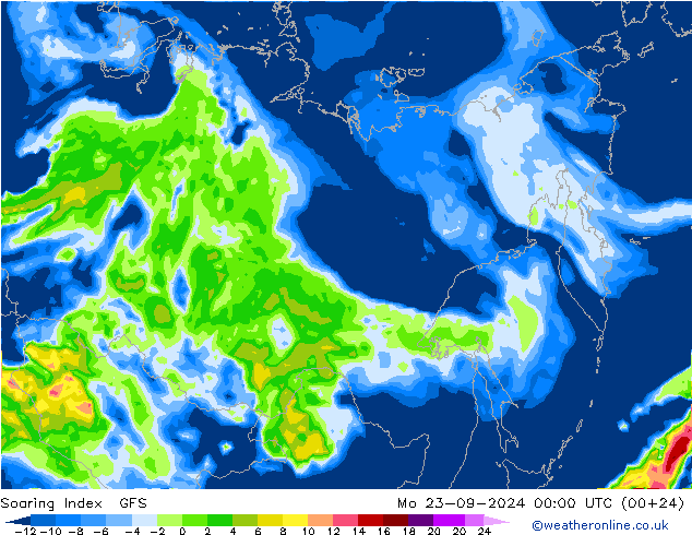 Soaring Index GFS ma 23.09.2024 00 UTC