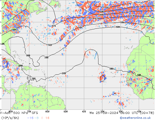 V-Adv. 500 hPa GFS We 25.09.2024 06 UTC