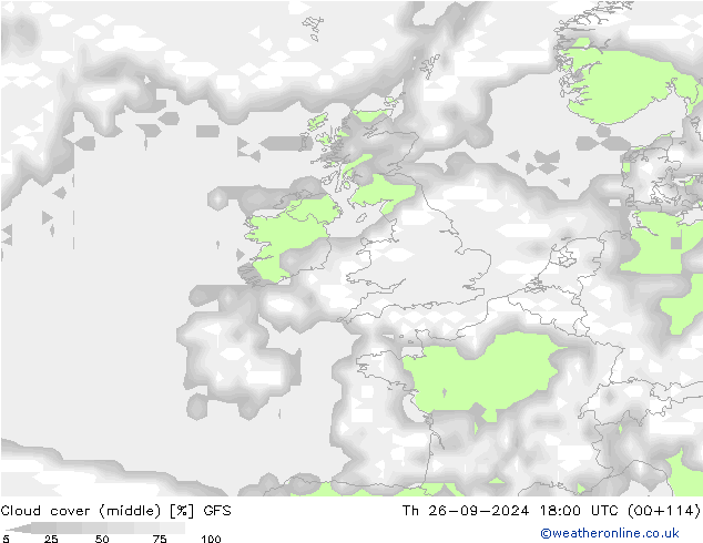 nuvens (médio) GFS Qui 26.09.2024 18 UTC