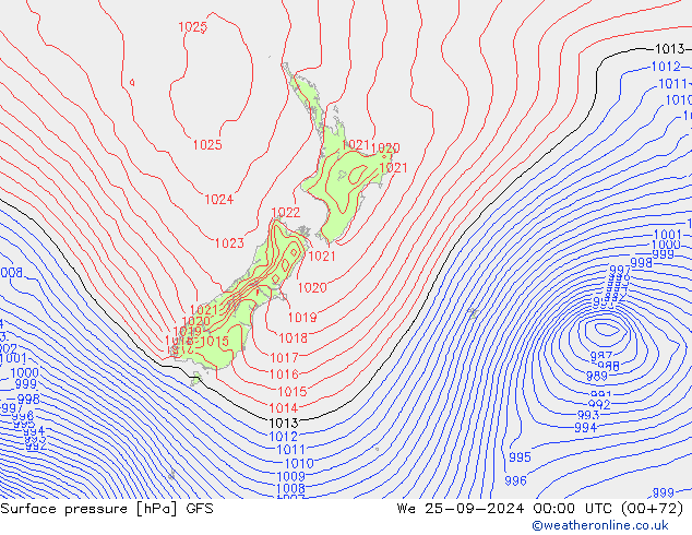 GFS: We 25.09.2024 00 UTC