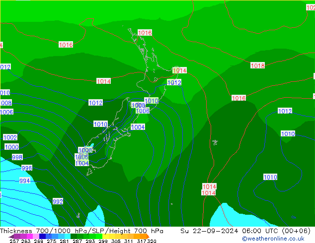 Thck 700-1000 hPa GFS Dom 22.09.2024 06 UTC